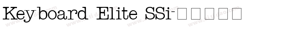 Keyboard Elite SSi字体转换